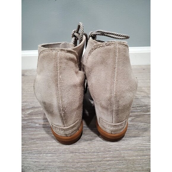 Sorel Women’s Sandals Joanie II Lace Up Wedge Size 9 Neutral Suede Outdoors - Picture 3 of 14